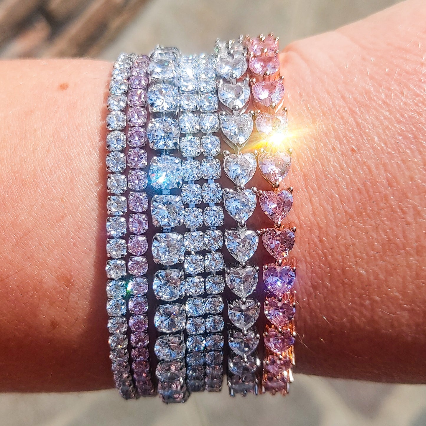 Melanie ~Bracciale tennis in Cubic Zirconia -ACCIAIO INOSSIDABILE