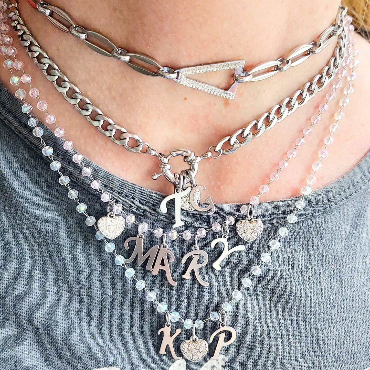 MY INITIALS ~ Collana Personalizzata Con le tue iniziali in Acciaio Inossidabile