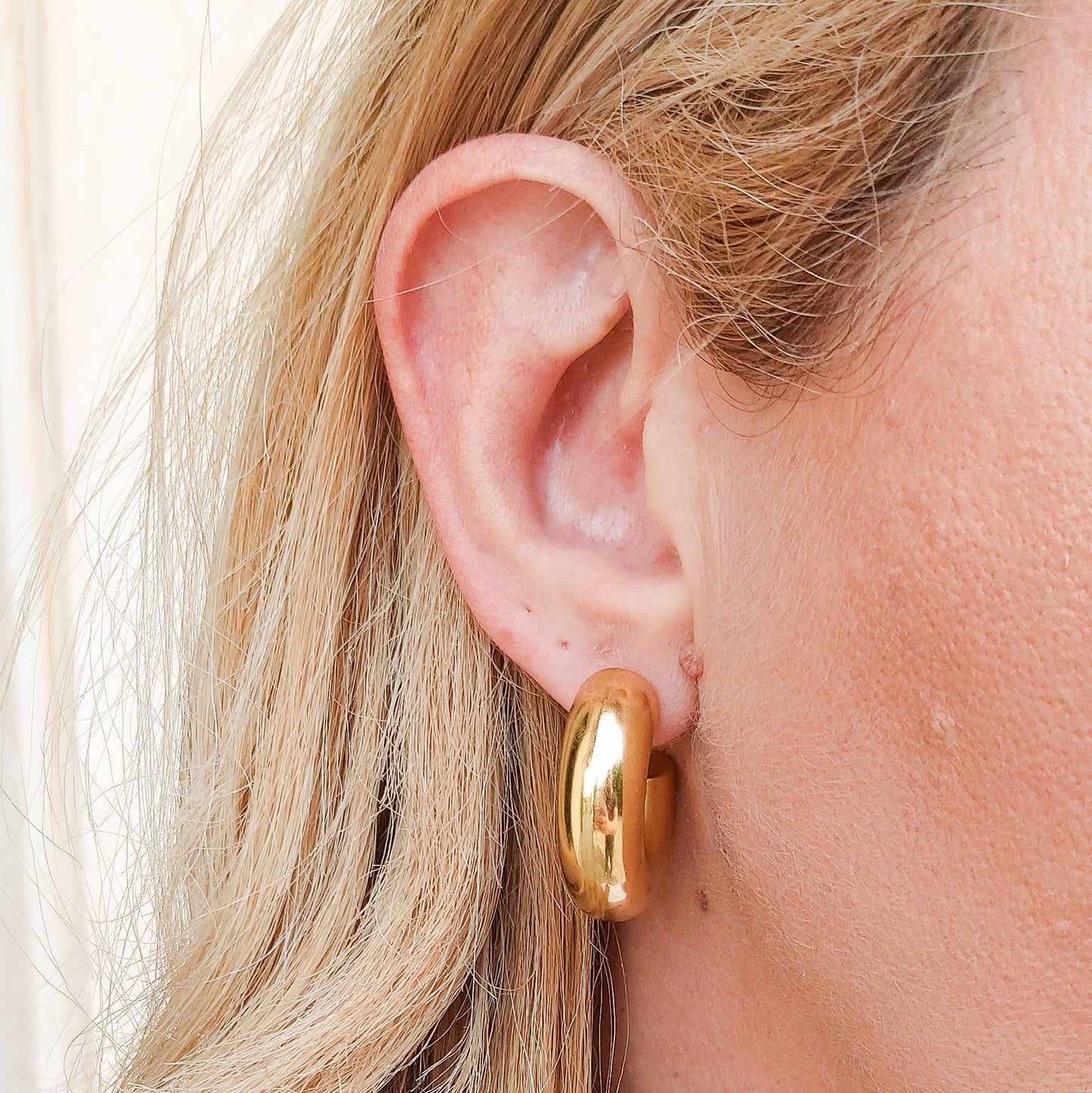 OLIVIA - ACCIAIO INOSSIDABILE - orecchini chunky a cerchio