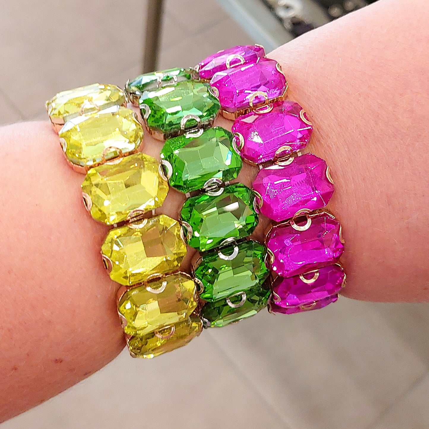 MARGOT - Bracciale Elasticizzato con pietre sfaccettate - LUCE COLLECTION