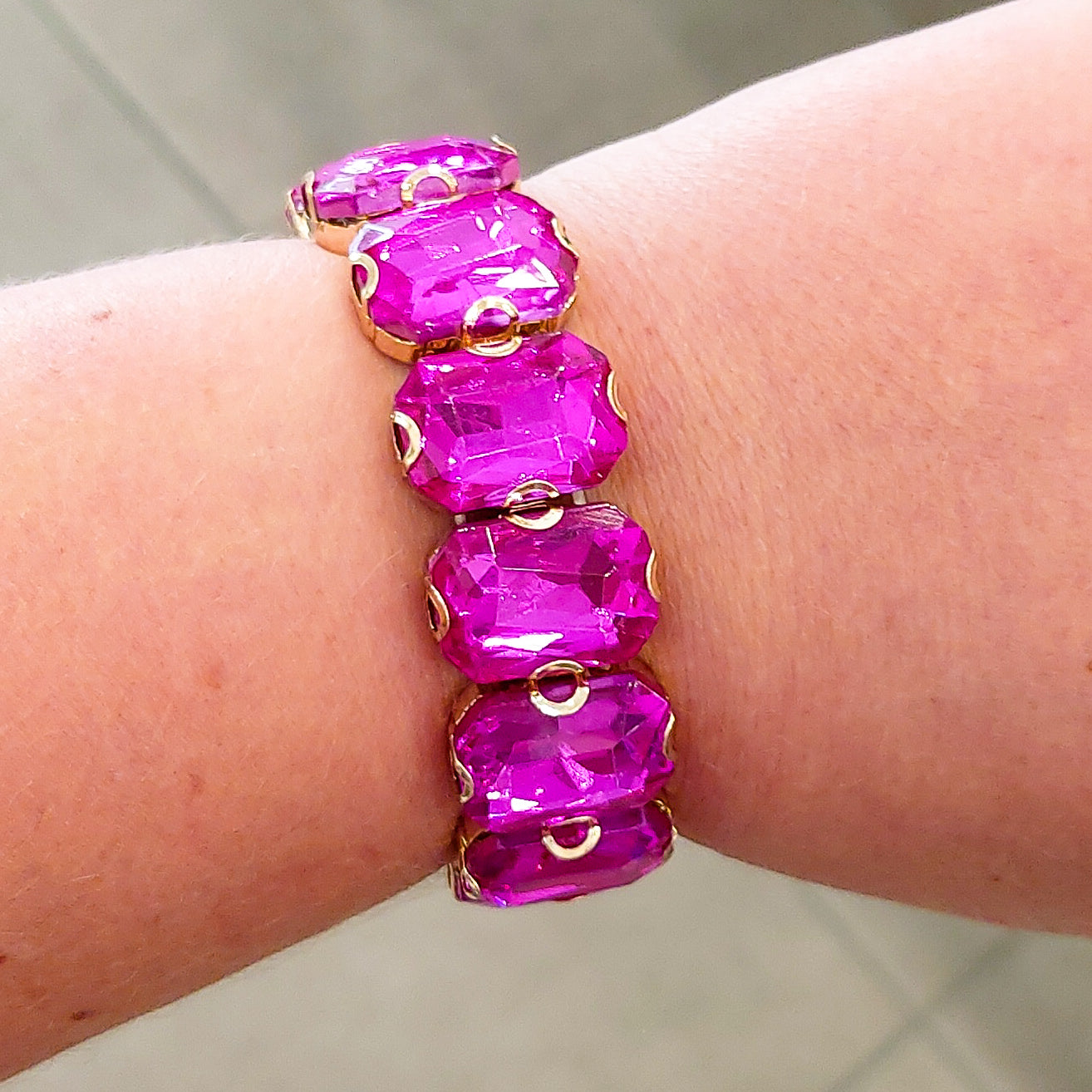 MARGOT - Bracciale Elasticizzato con pietre sfaccettate - LUCE COLLECTION
