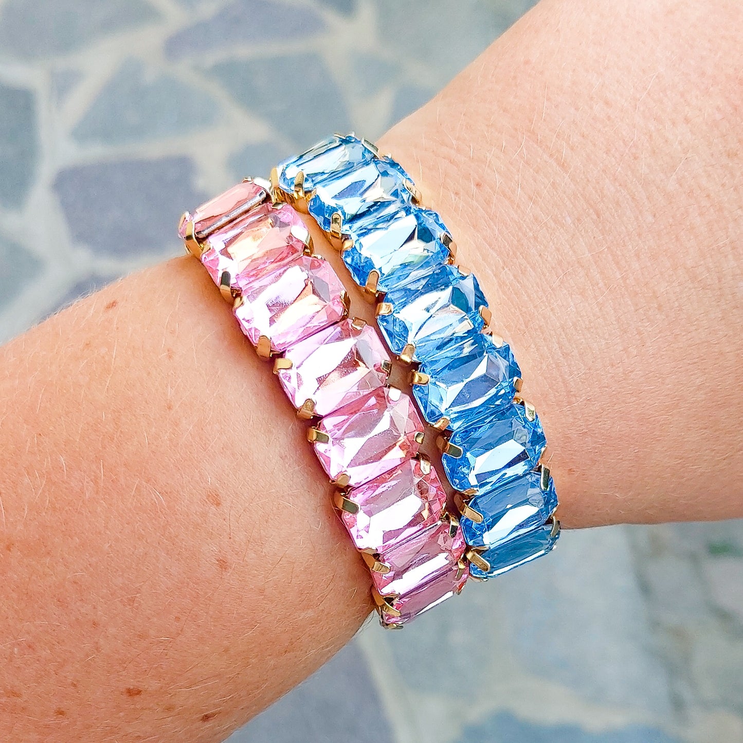 MARGOT SMALL -Bracciale Elasticizzato con pietre sfaccettate - LUCE COLLECTION