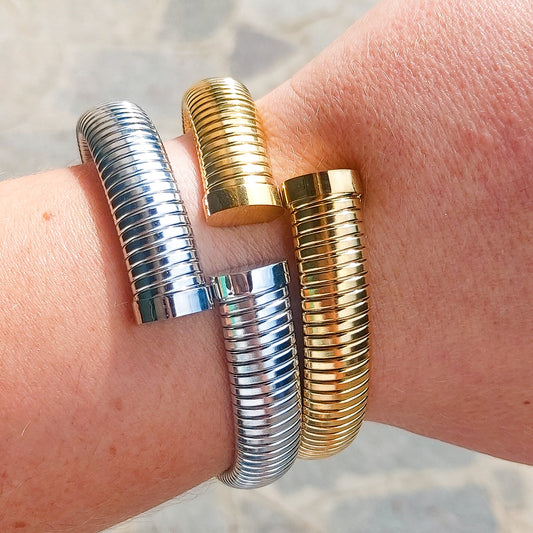 CASSANDRA ~ Acciaio Inossidabile-Bracciale TUBOGAS contrariè