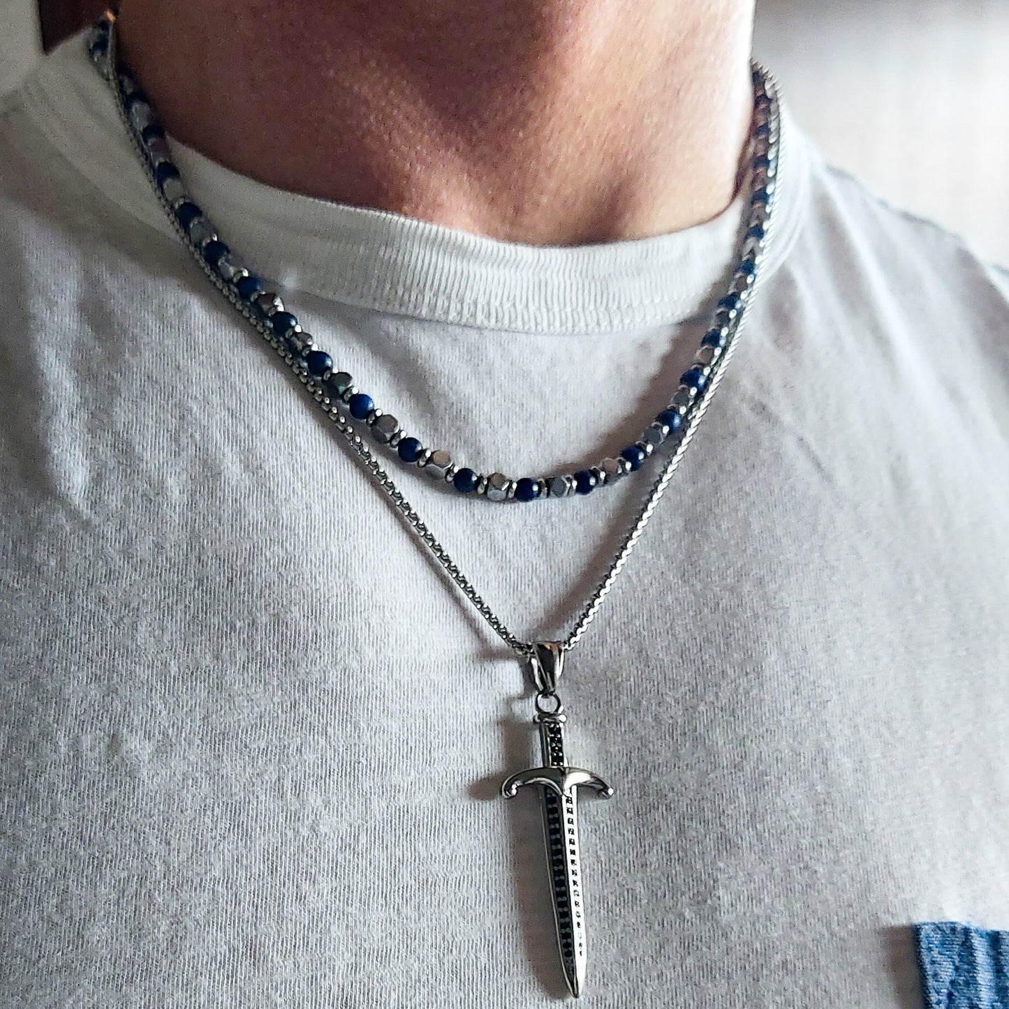 Collana pendente SWORD uomo ACCIAIO