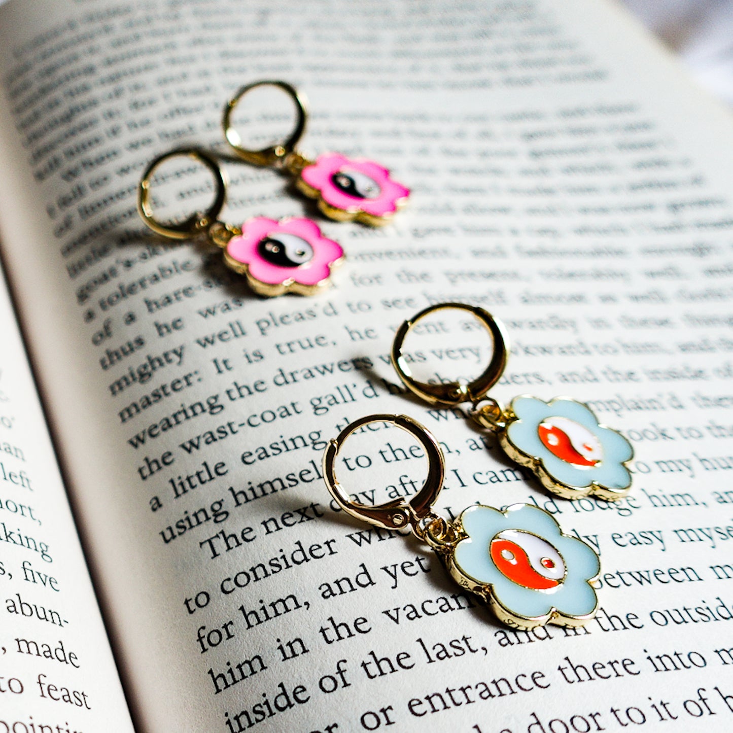 YUE ~ Yin yang gold plated earrings
