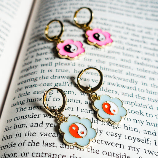 YUE ~ Yin yang gold plated earrings