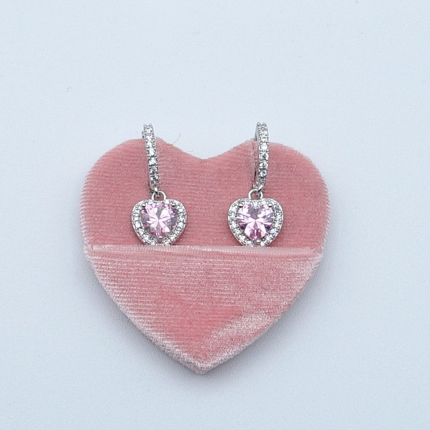 DIANA -"THE PINK SET" - Set choker + orecchini in cubic zirconia rosa