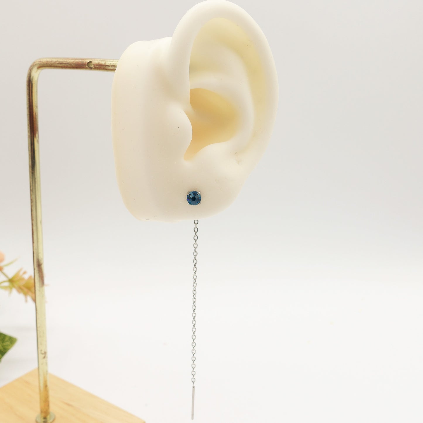 SHINY RAINBOW- Acciaio inossidabile ~ PAIO Orecchini filo pendenti con cubic zirconia