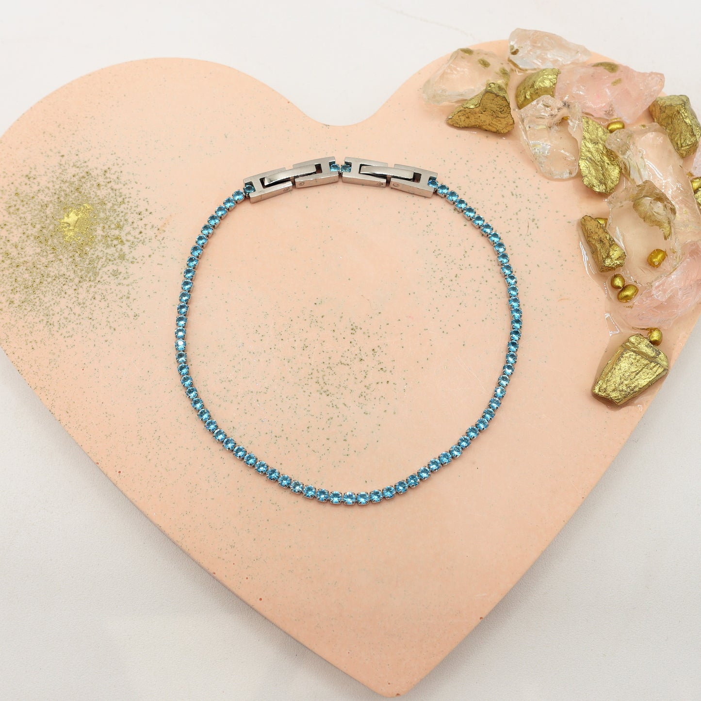 ALICIA ~ Bracciale tennis in ACCIAIO INOSSIDABILE con Cubic Zirconia