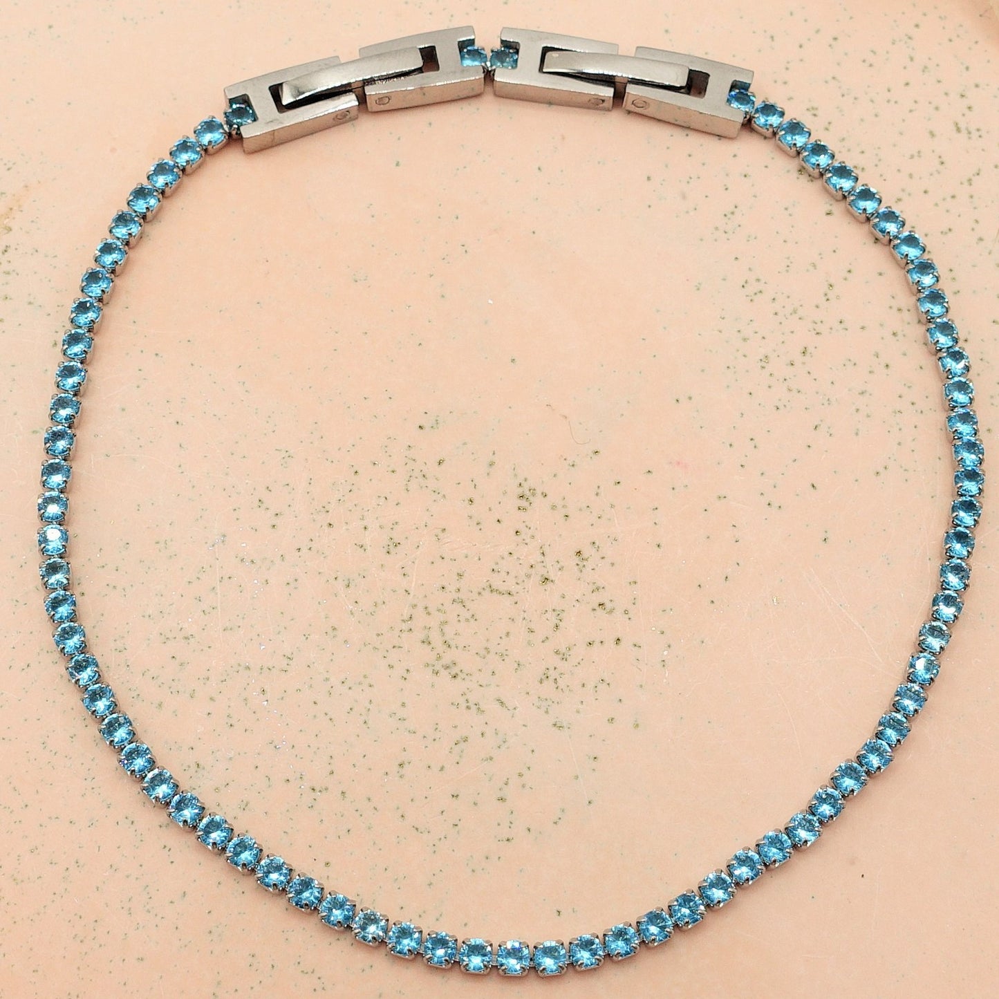 ALICIA ~ Bracciale tennis in ACCIAIO INOSSIDABILE con Cubic Zirconia