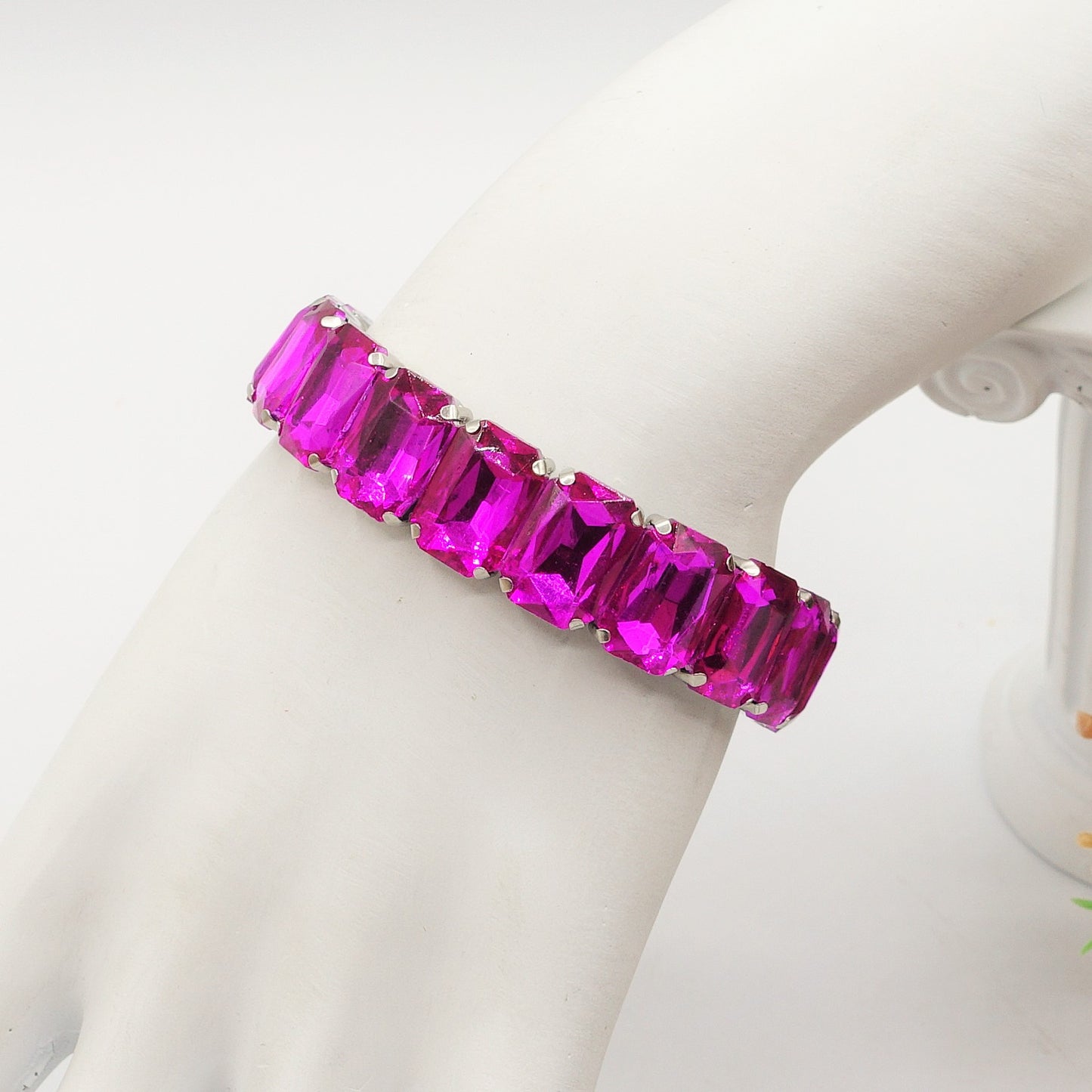 MARGOT ACCIAIO INOSSIDABILE -Bracciale Elasticizzato con pietre sfaccettate
