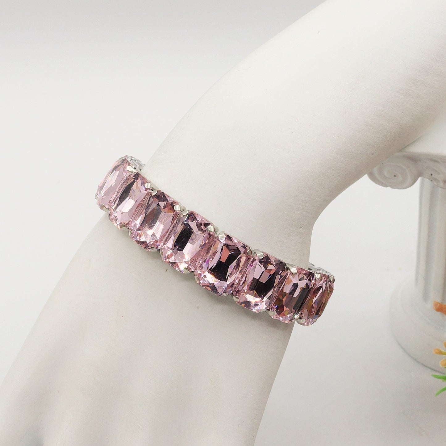 MARGOT ACCIAIO INOSSIDABILE -Bracciale Elasticizzato con pietre sfaccettate