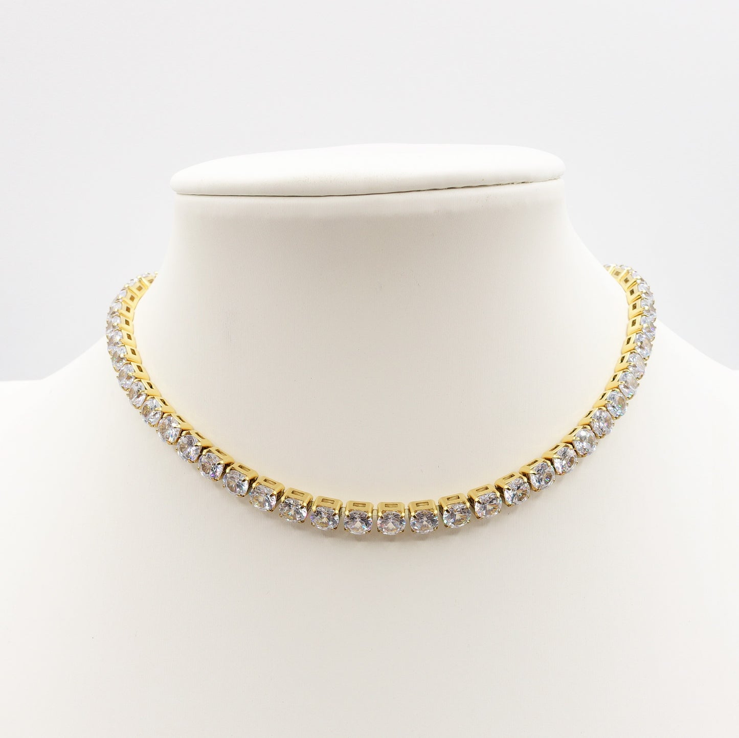 MELANIE set - ACCIAIO INOSSIDABILE- set choker e bracciale tennis in cubic zirconia 5mm