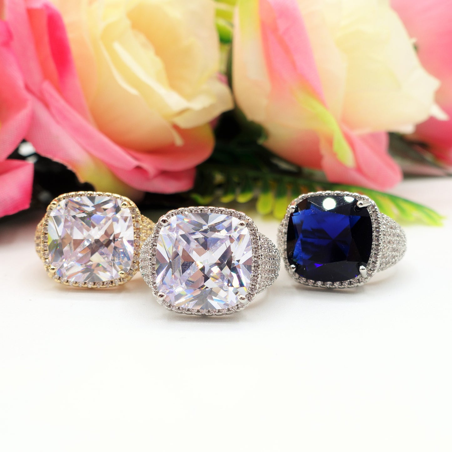 DIVINA - Cocktail ring regolabile con cubic zirconia