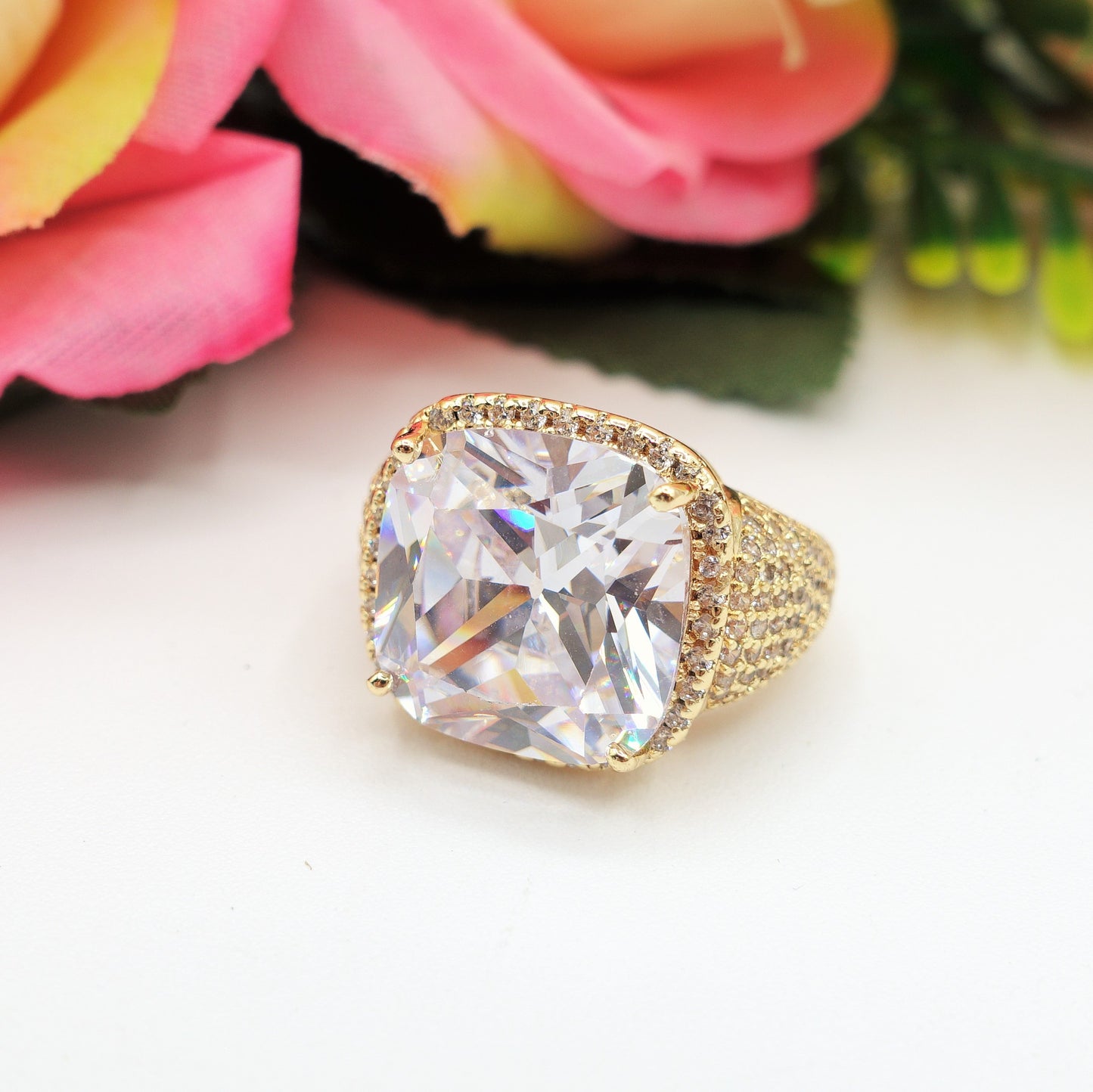 DIVINA - Cocktail ring regolabile con cubic zirconia