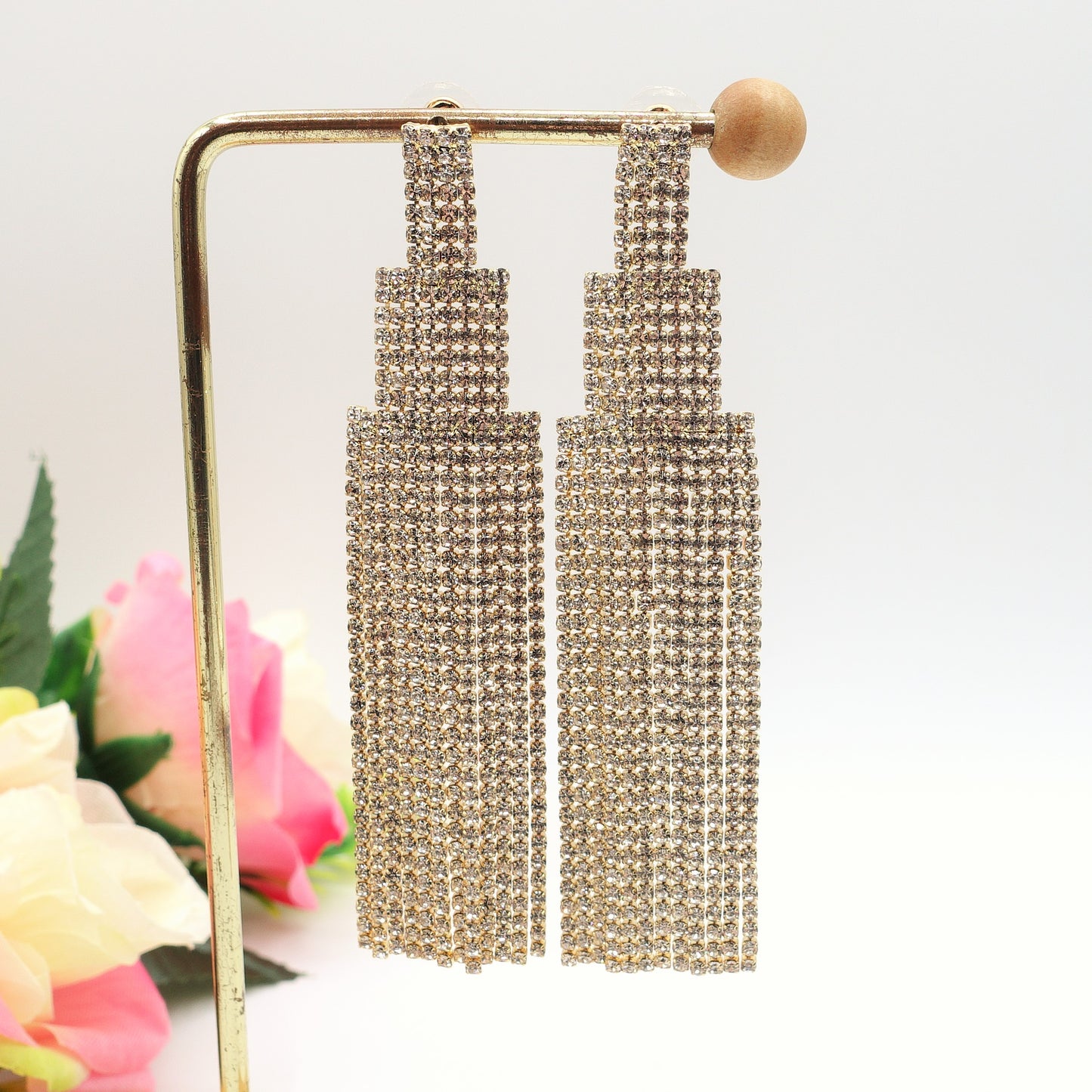FARRAH ~ Orecchini a cascata in Cubic Zirconia