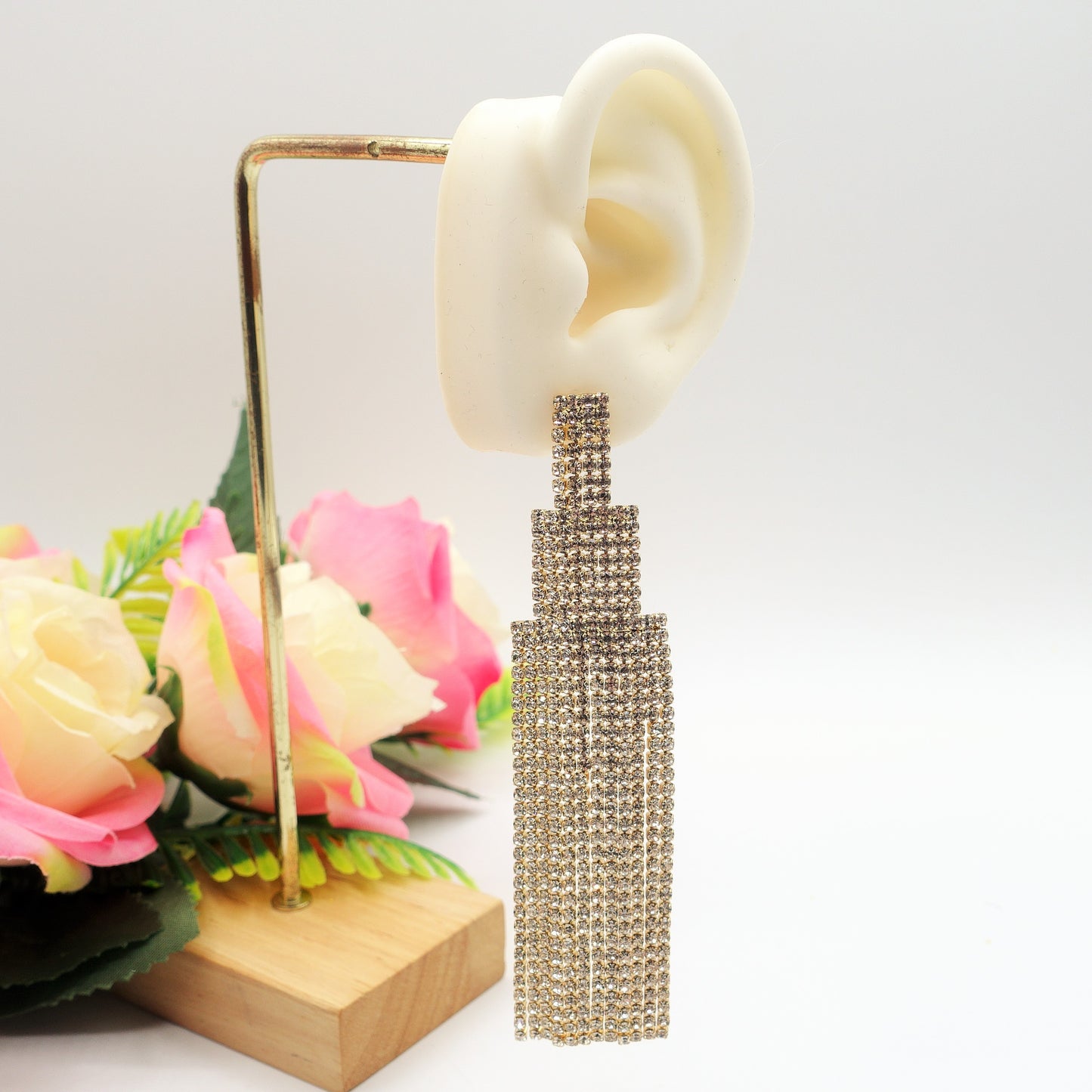 FARRAH ~ Orecchini a cascata in Cubic Zirconia