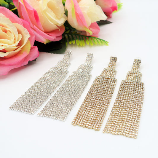 FARRAH ~ Orecchini a cascata in Cubic Zirconia