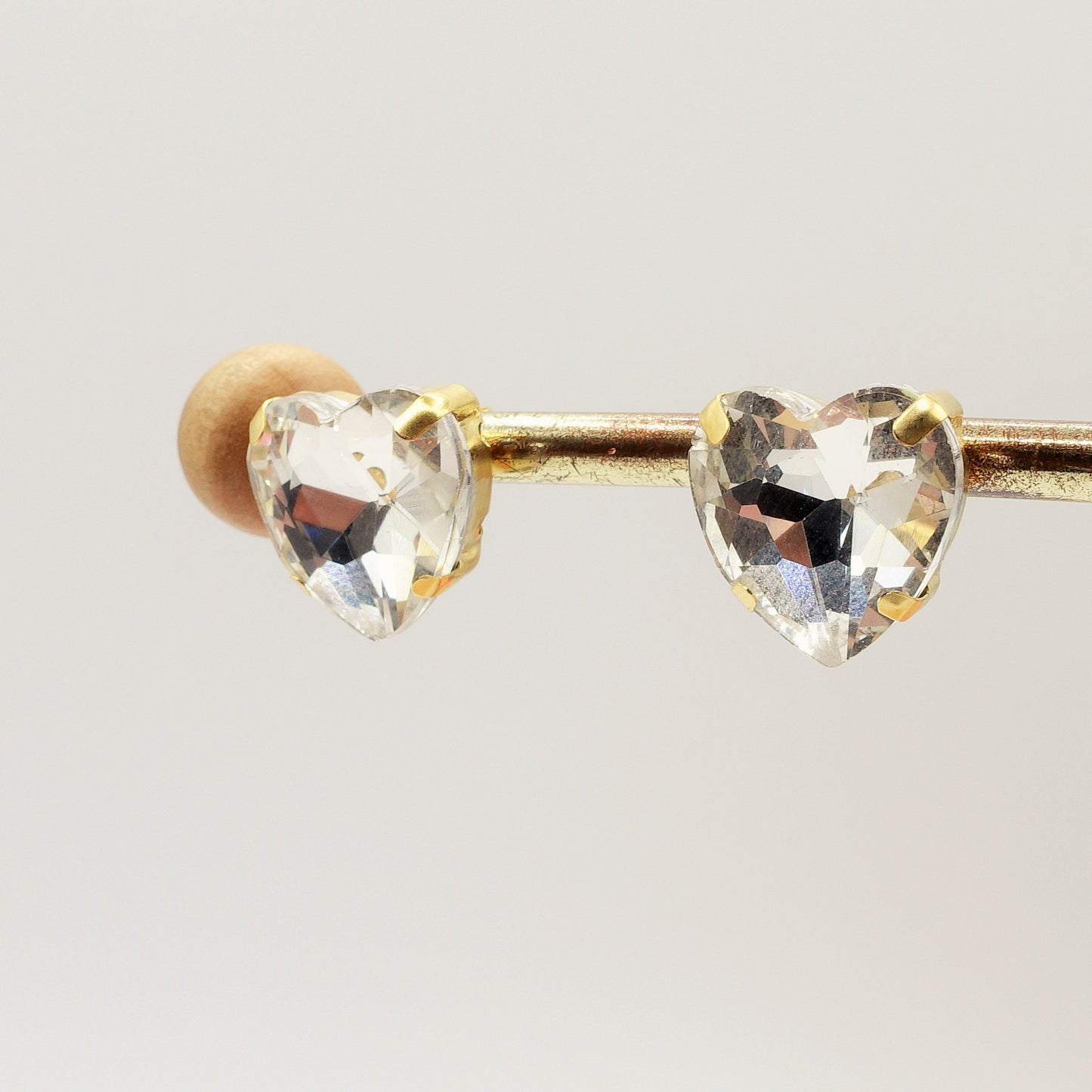 LUCE HEARTS Studs - Orecchini ACCIAIO INOSSIDABILE con pietre sfaccettate