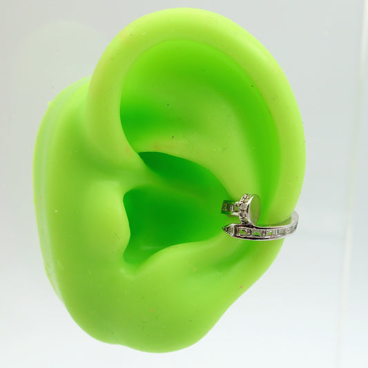 Enya EARCUFF ~Orecchini in acciaio Inossidabile con zirconi-senza piercing
