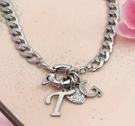 MY INITIALS ~ Collana Personalizzata Con le tue iniziali in Acciaio Inossidabile