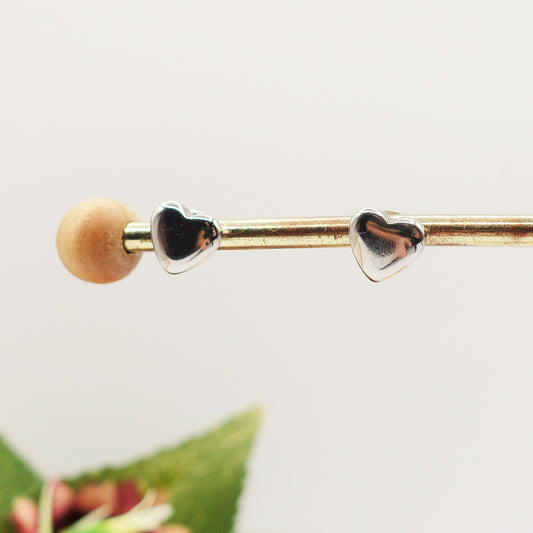 JULIE - orecchini ACCIAIO INOSSIDABILE - Orecchini bottone cuore bombè