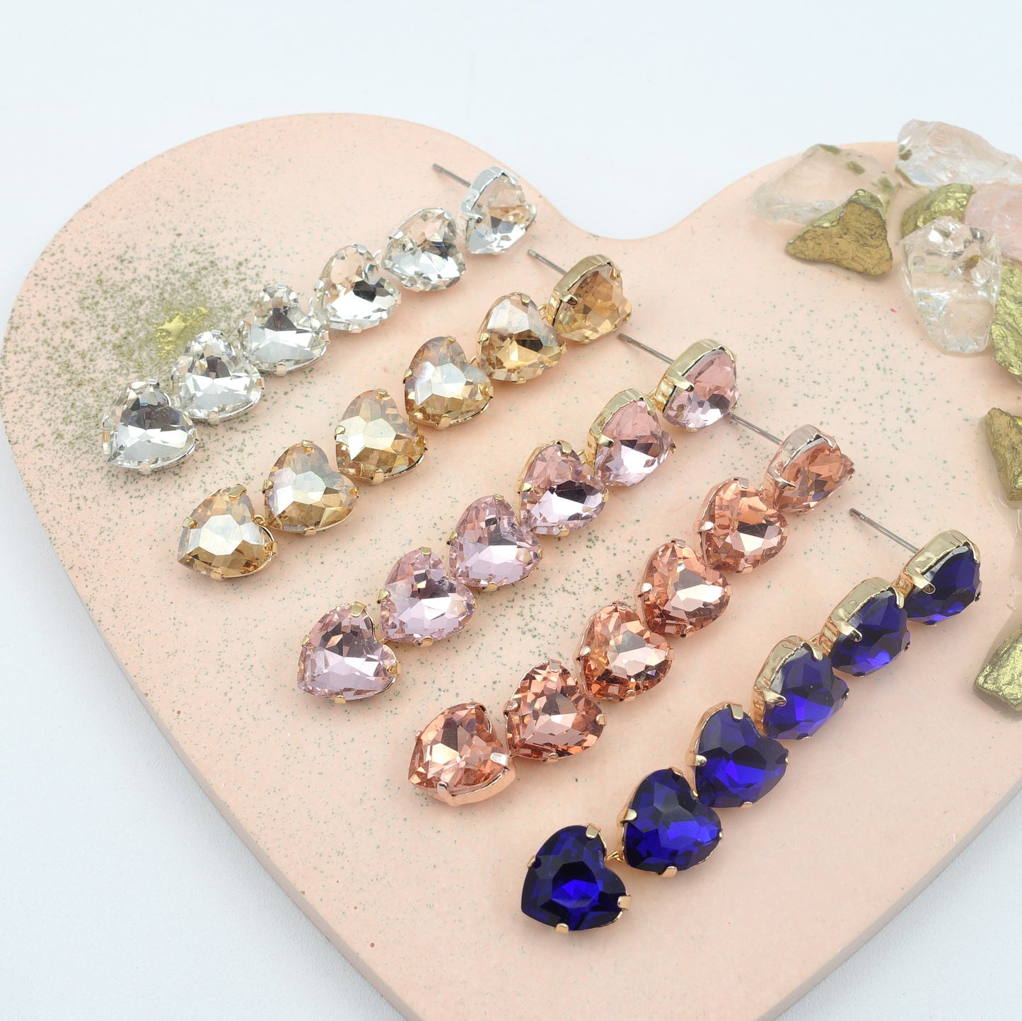 LUCE HEARTS - Orecchini con pietre sfaccettate