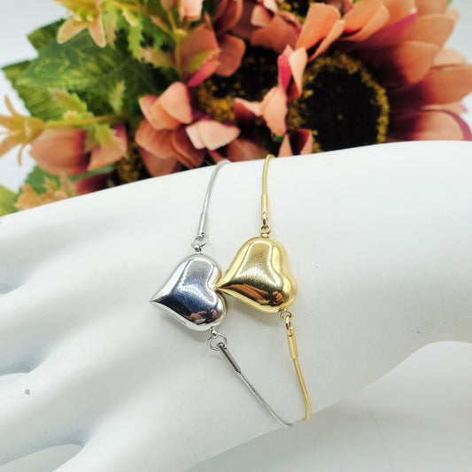 JULIE Bracciale - ACCIAIO INOSSIDABILE - Bracciale con cuore bombè