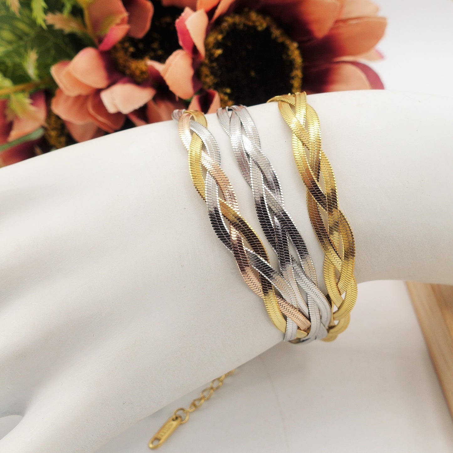 ELEONOR BRAID Bracciale - ACCIAIO inossidabile - Bracciale snake intrecciato