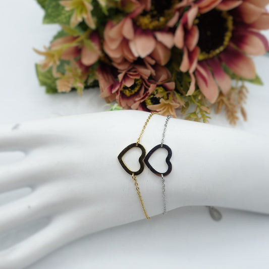JOLIE - Bracciale cuore in acciaio inossidabile