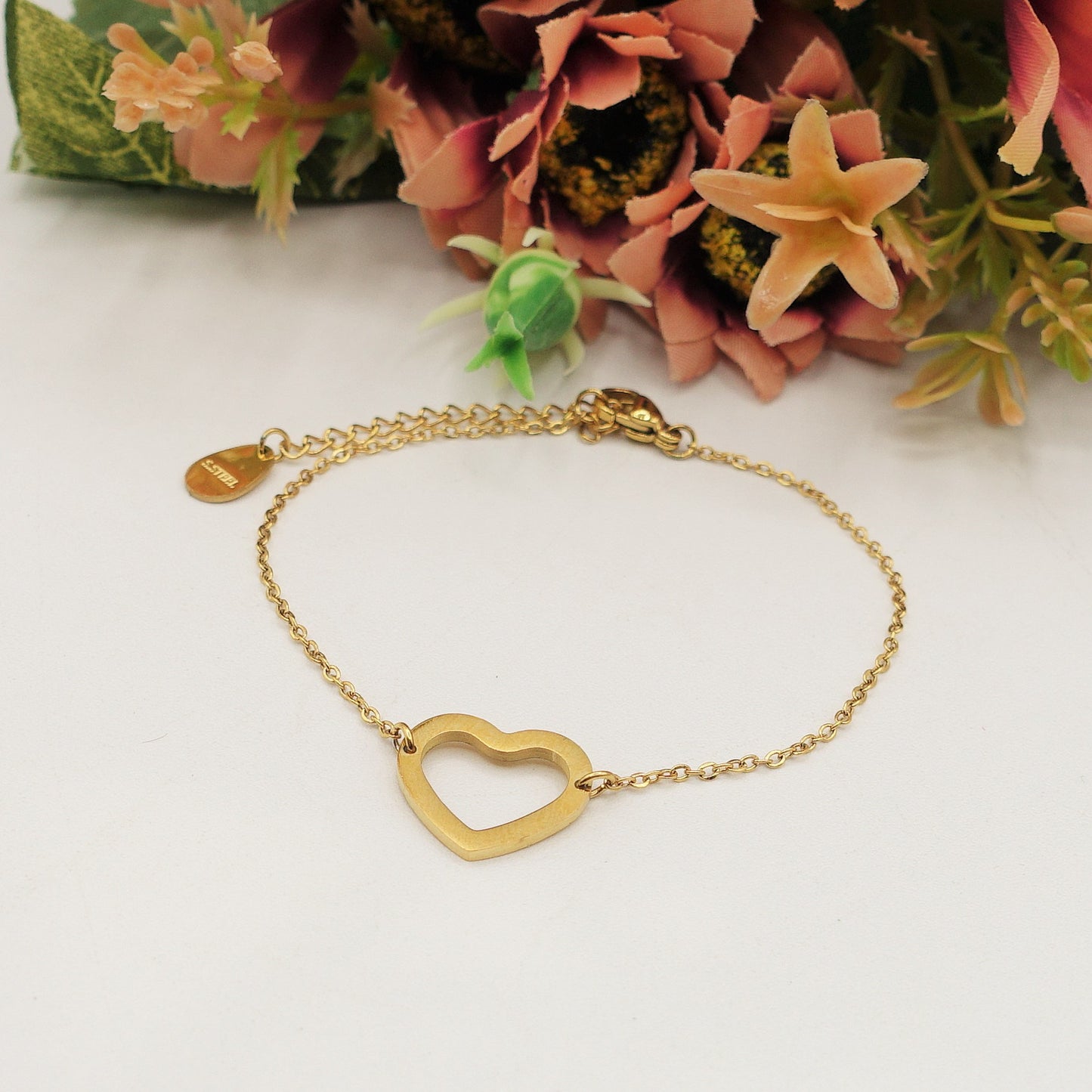 JOLIE - Bracciale cuore in acciaio inossidabile