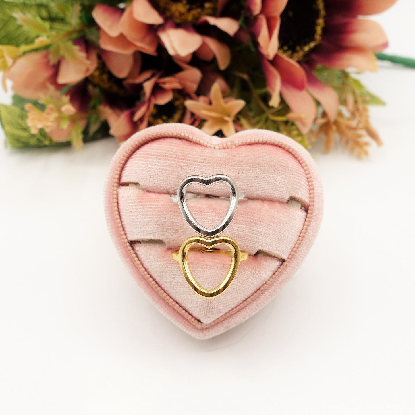GISELLE ~ ACCIAIO INOSSIDABILE anello a cuore