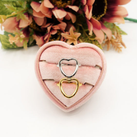 GISELLE ~ ACCIAIO INOSSIDABILE anello a cuore