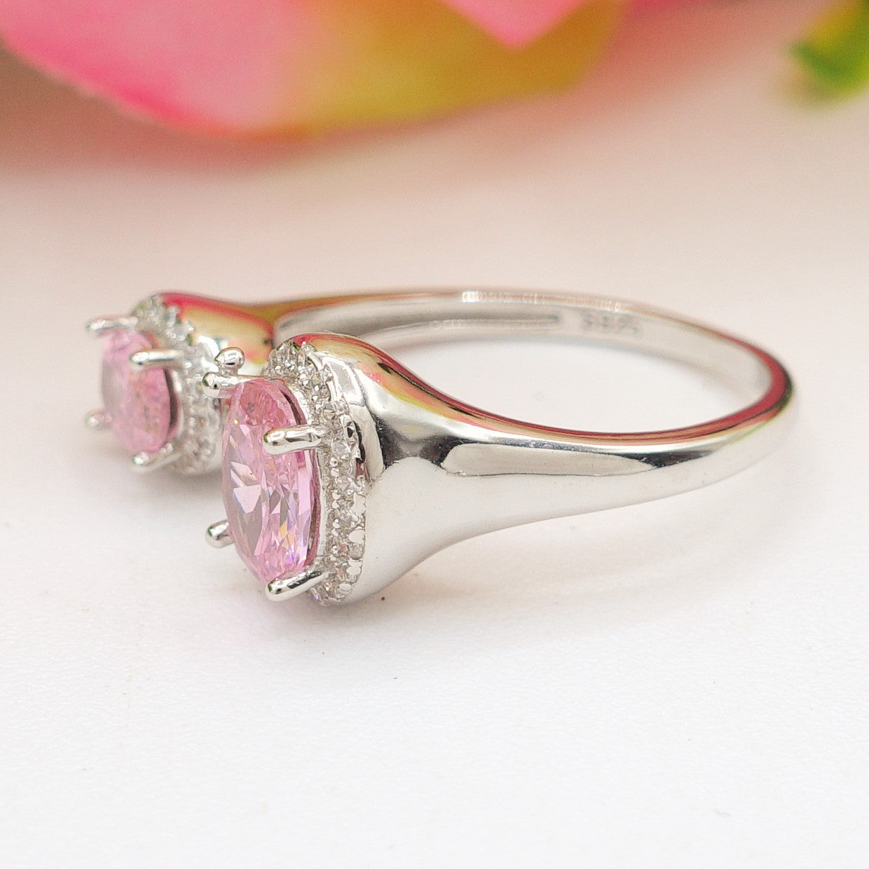 CLARISSA ~ ANELLO in ARGENTO 925 cubic zirconia a goccia regolabile