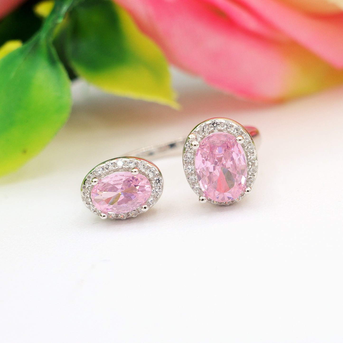 CLARISSA ~ ANELLO in ARGENTO 925 cubic zirconia a goccia regolabile