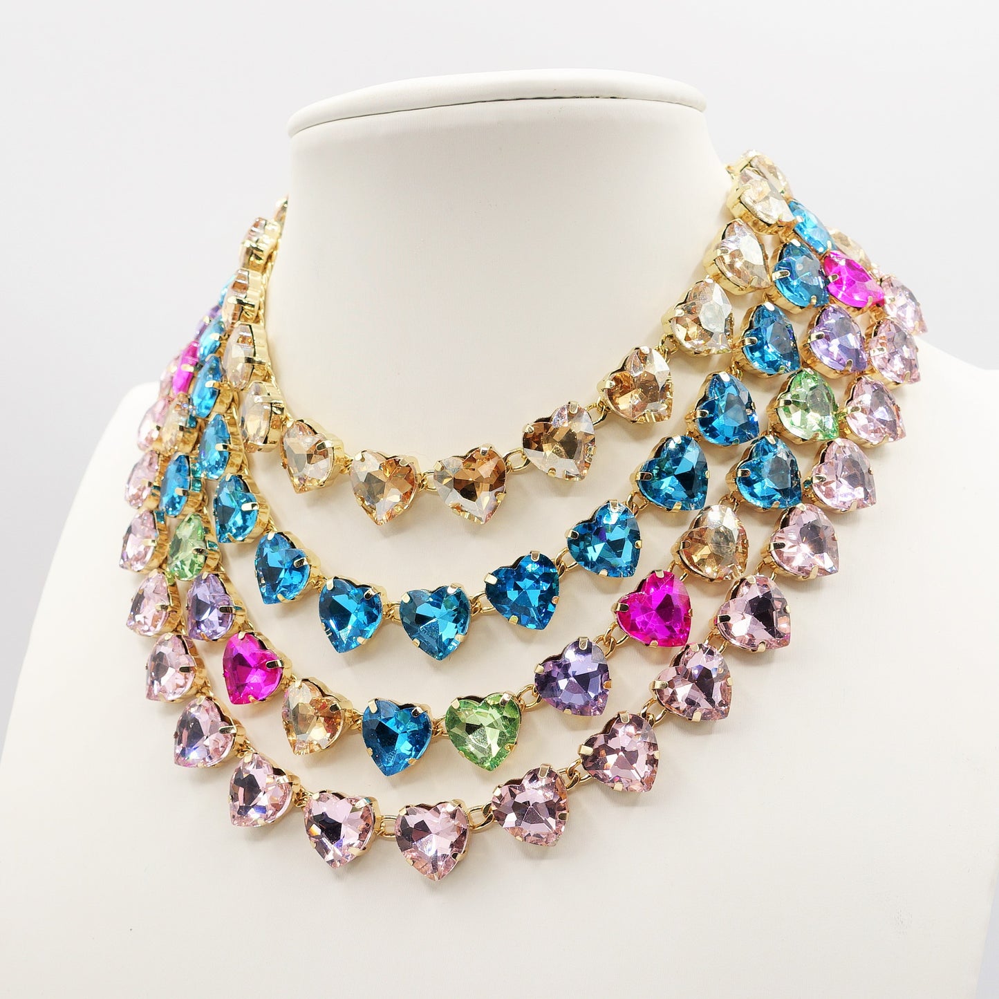 LUCE HEARTS - collier con pietre A CUORE sfaccettate
