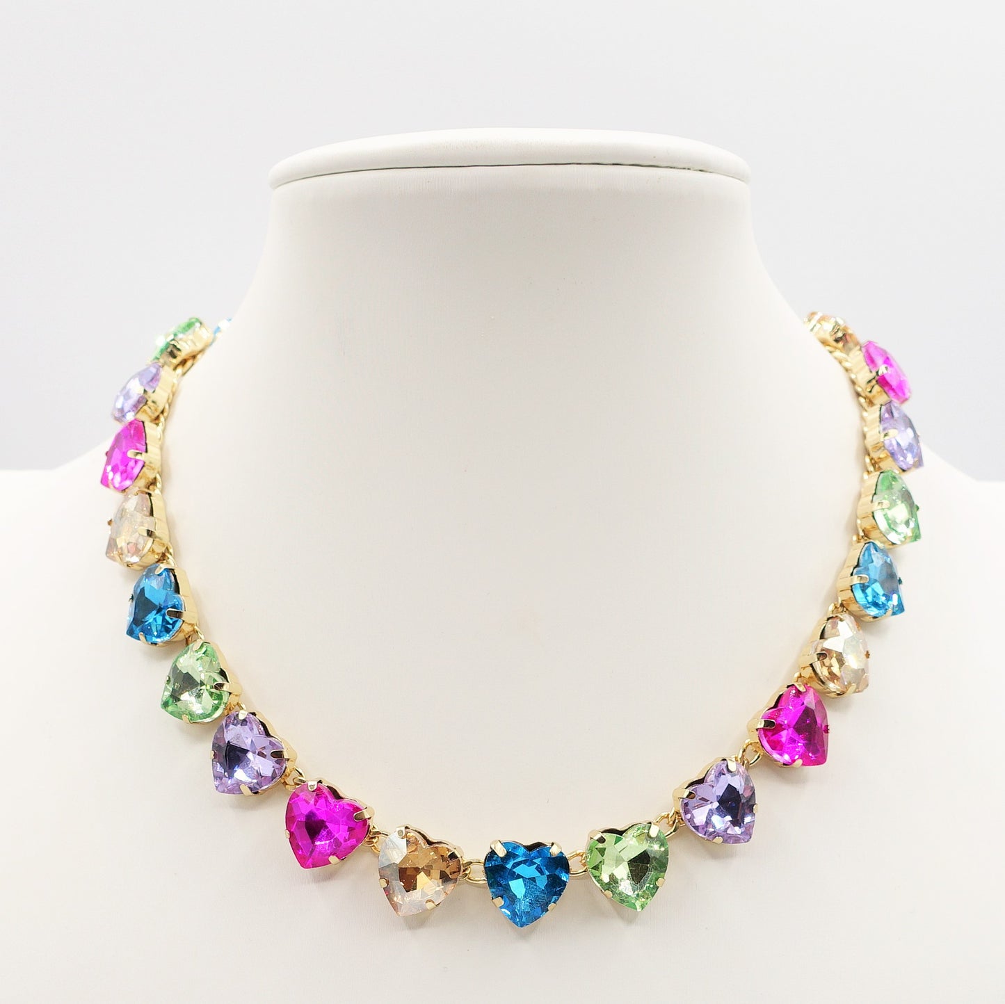 LUCE HEARTS - collier con pietre A CUORE sfaccettate