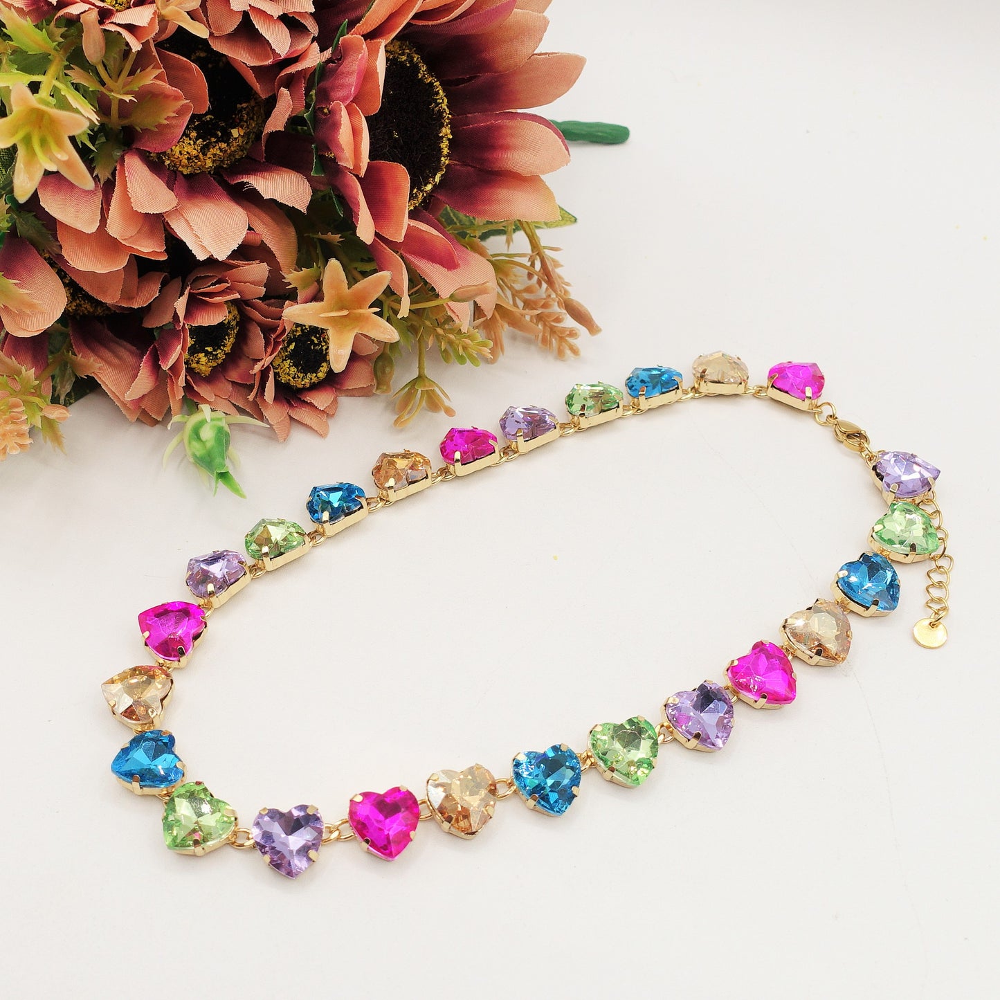 LUCE HEARTS - collier con pietre A CUORE sfaccettate