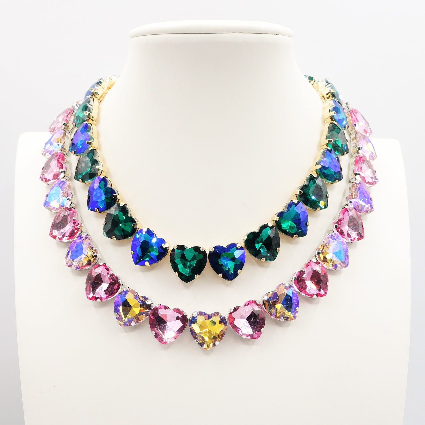 LUCE HEARTS 2.0 - collier con pietre A CUORE sfaccettate