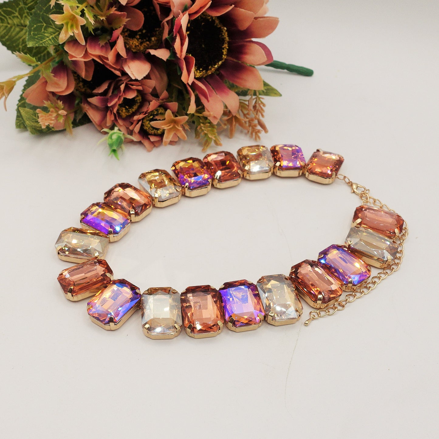 MARGOT LUXE SET - Collier ,Bracciale e Orecchini con pietre sfaccettate