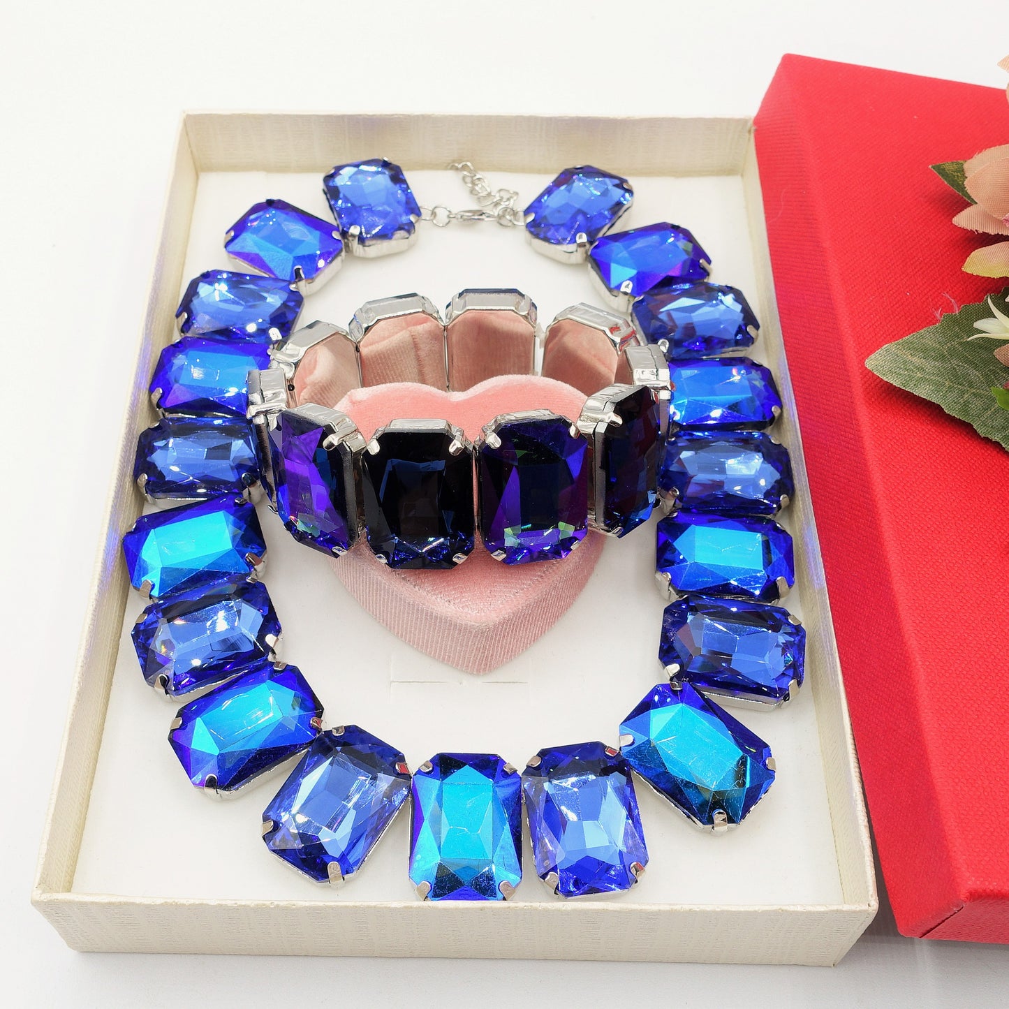 MARGOT LUXE SET - Collier ,Bracciale e Orecchini con pietre sfaccettate