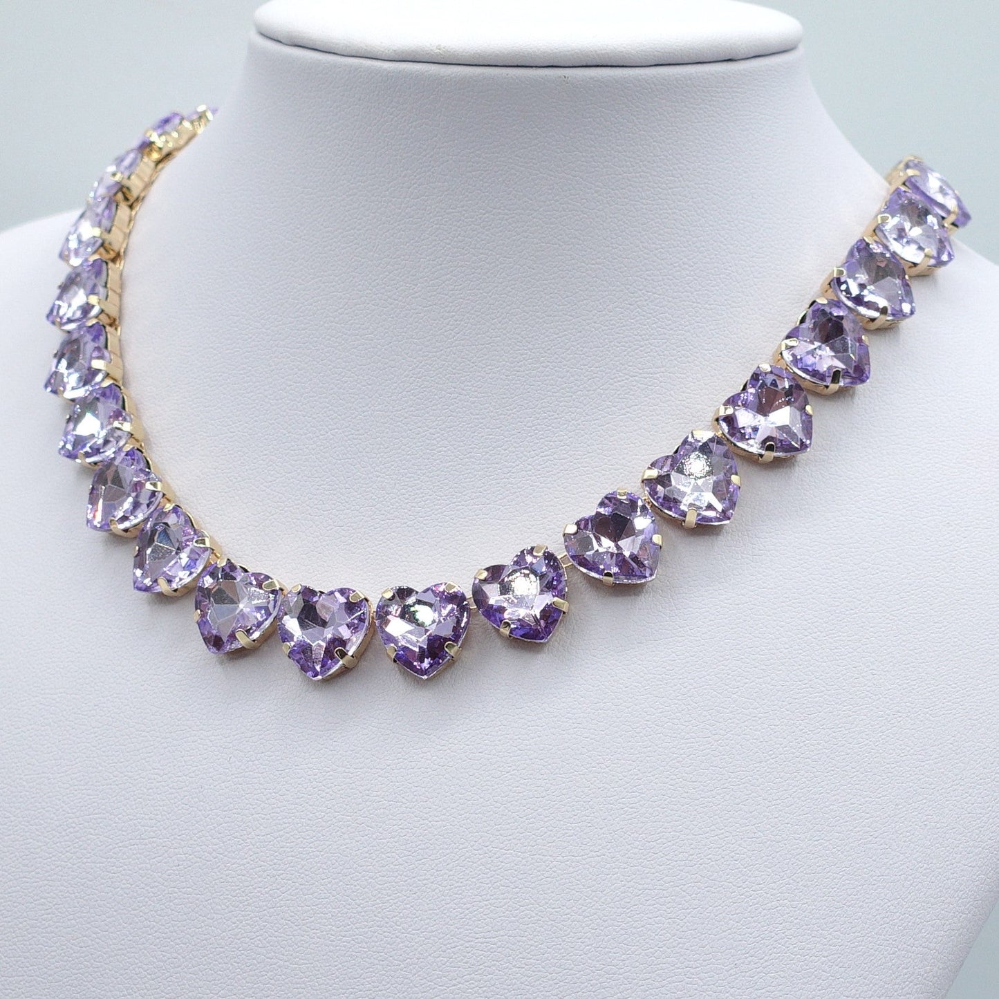 LUCE HEARTS - collier con pietre A CUORE sfaccettate