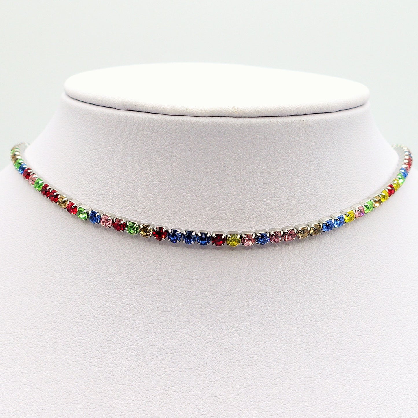 VEGAS ~ TENNIS CHOKER GIROCOLLO IN ACCIAIO INOSSIDABILE CON CUBIC ZIRCONIA