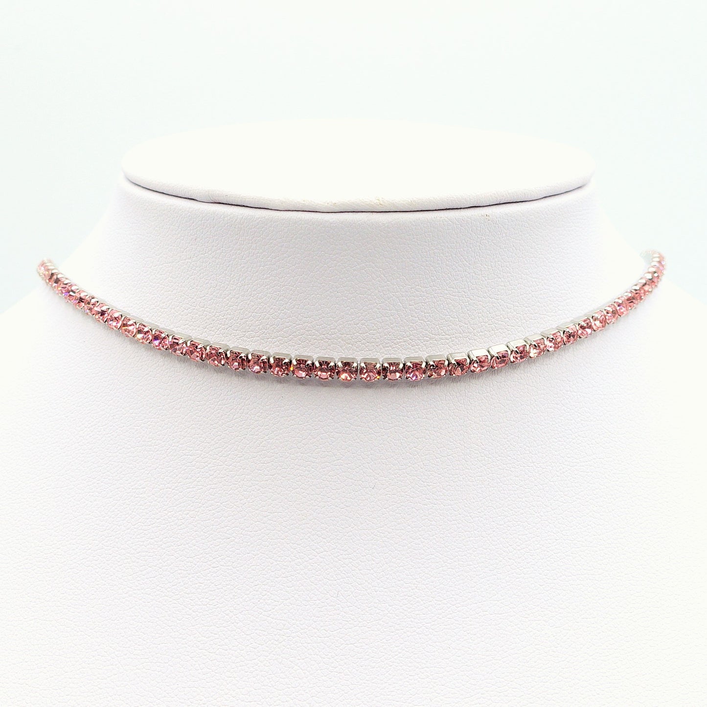 VEGAS ~ TENNIS CHOKER GIROCOLLO IN ACCIAIO INOSSIDABILE CON CUBIC ZIRCONIA