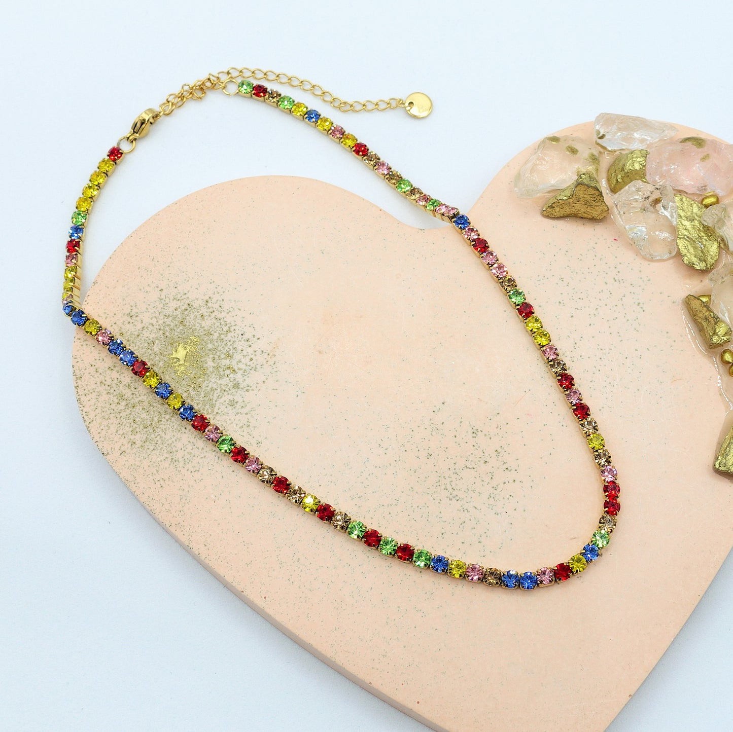 VEGAS ~ TENNIS CHOKER GIROCOLLO IN ACCIAIO INOSSIDABILE CON CUBIC ZIRCONIA