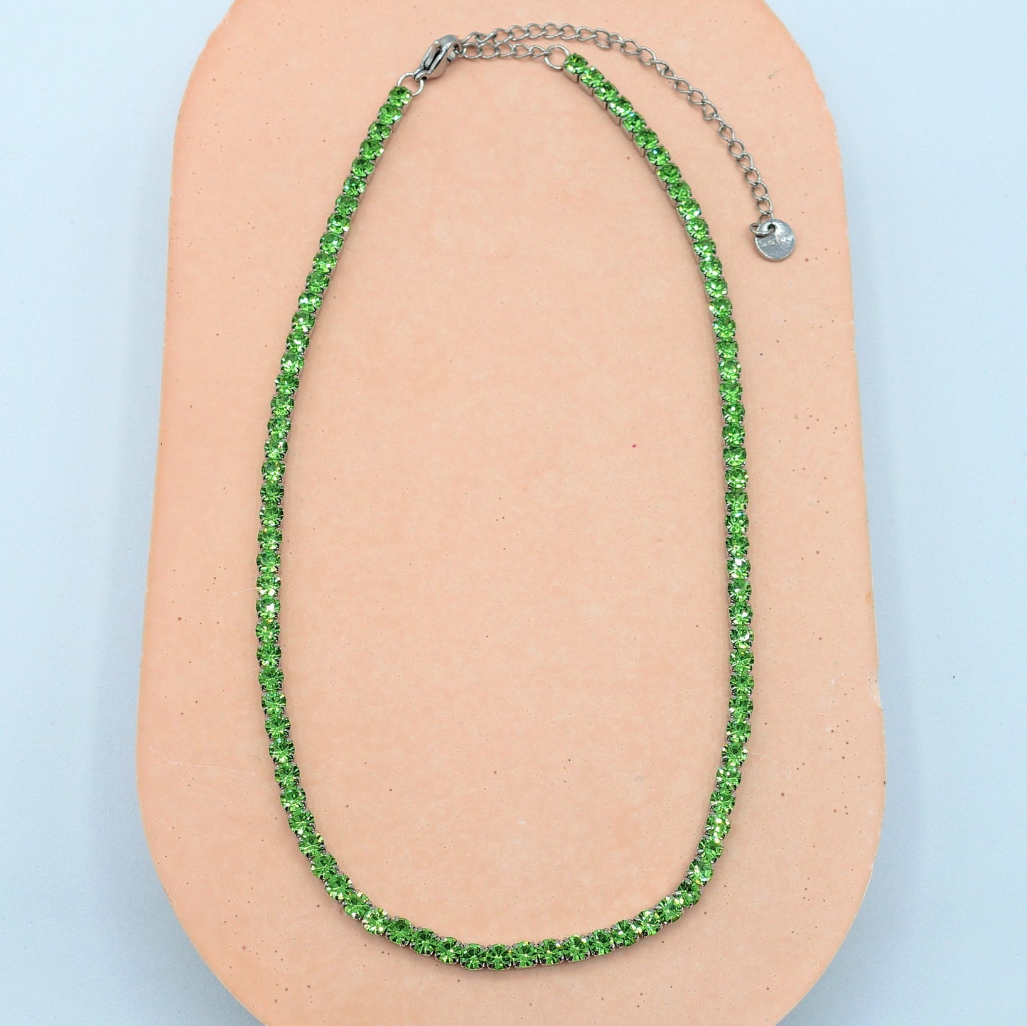 VEGAS ~ TENNIS CHOKER GIROCOLLO IN ACCIAIO INOSSIDABILE CON CUBIC ZIRCONIA
