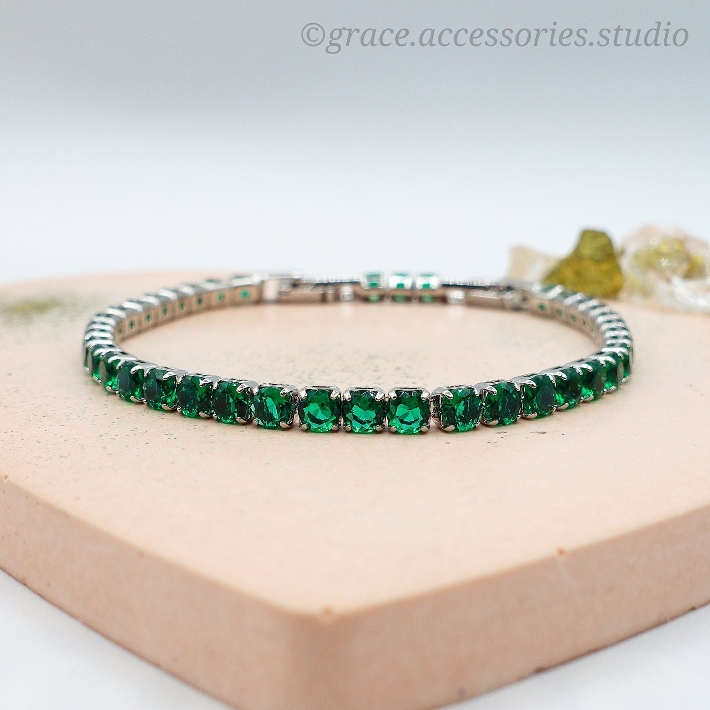 MAYA ~Rainbow-Bracciale tennis in Cubic Zirconia