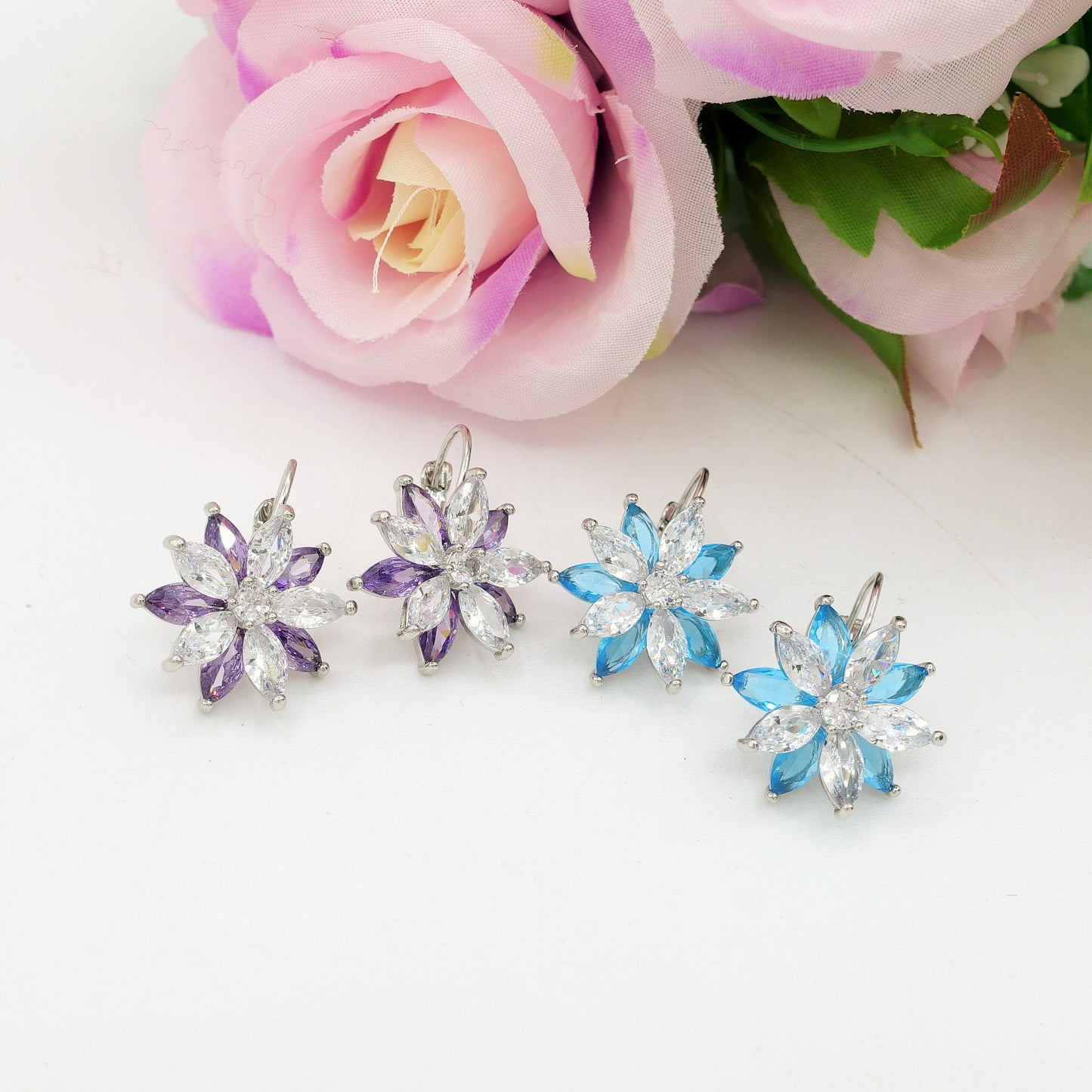GWEN - Orecchini monachella in cubic zirconia