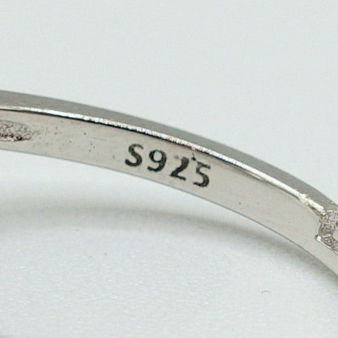 JADE ~ ~ARGENTO 925 ~ Anello in ARGENTO pieno con cuore in cubic zirconia regolabile