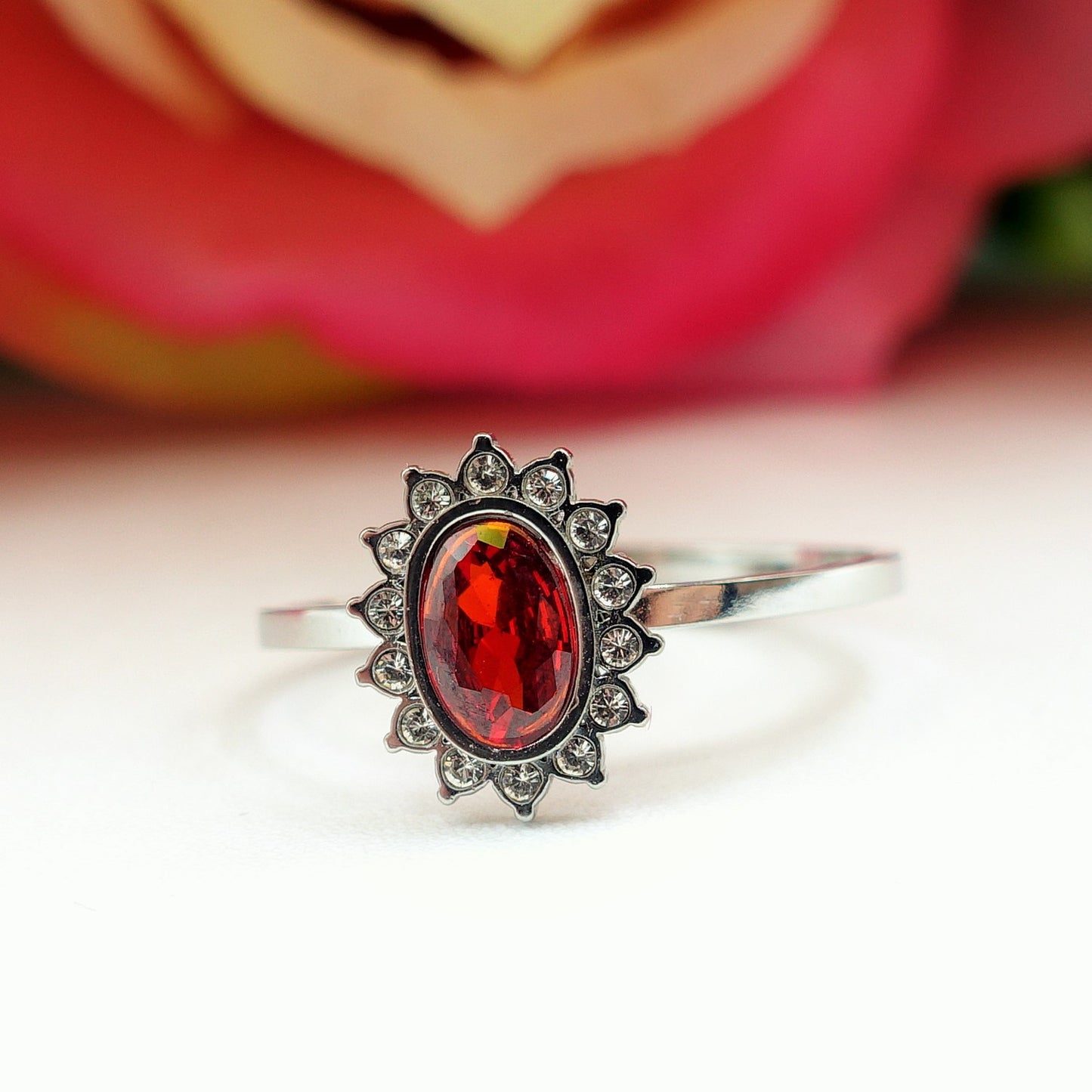 KATE MINI ~ Anello regolabile in ACCIAIO INOSSIDABILE con cubic zirconia